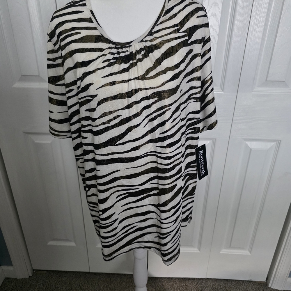 BonWorth Zebra Print Women's Blouse